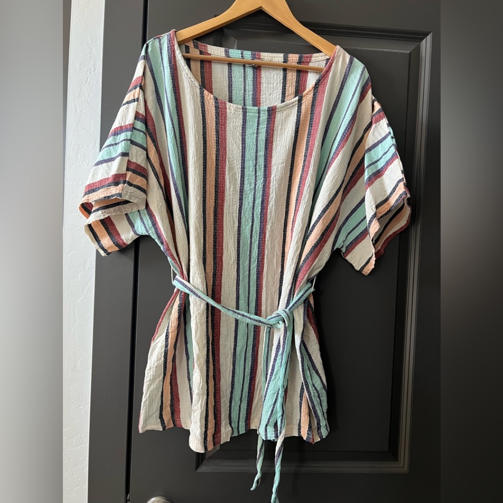 ROXY 100% Cotton swim dress cover sz M